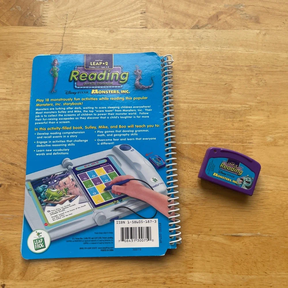 LeapFrog LeapPad Monsters Inc Reading Activity Storybook and Cartridge Leap 2